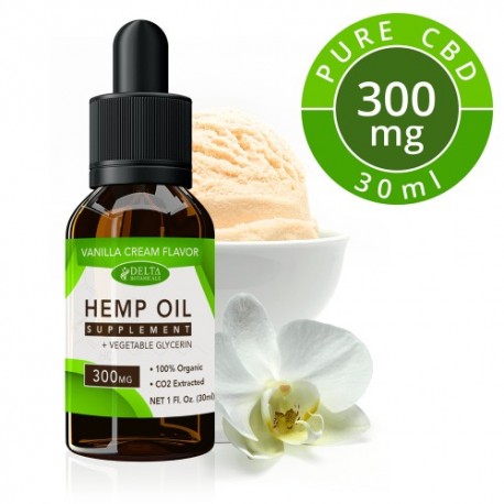 Delta Botanicals Hemp Oil 300 mg Vanilla Cream