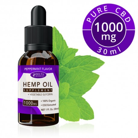 Delta Botanicals Hemp Oil 1000 mg Peppermint