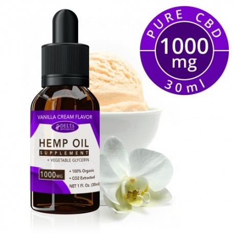 Delta Botanicals Hemp Oil 1000 mg Vanilla Cream
